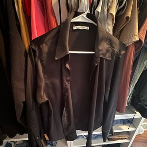 Abercrombie black button up